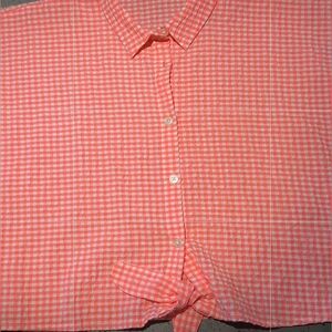 Coral Gingham Women's Skirt